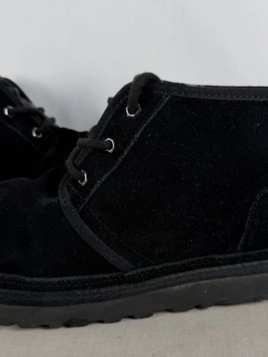 UGG Men\'s Neumel Black Suede Chukka Boots Size 12 Lace Up Sheepskin 3236 Outdoor main image 6